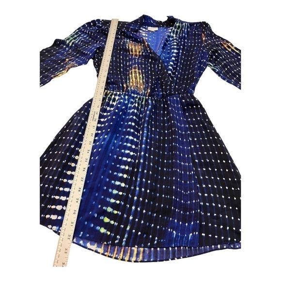 Parker Blue Multicolor Printed Silk Mini Dress XS - Picture 8 of 11